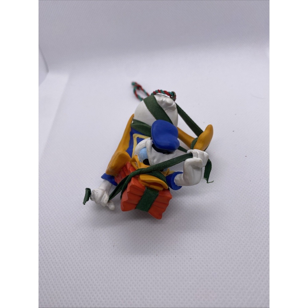 Vintage Donald Duck Disney Christmas Ornament Tangled Ribbon Holiday Decor